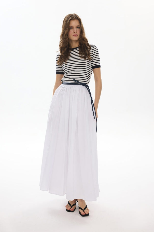 White Poplin Skirt