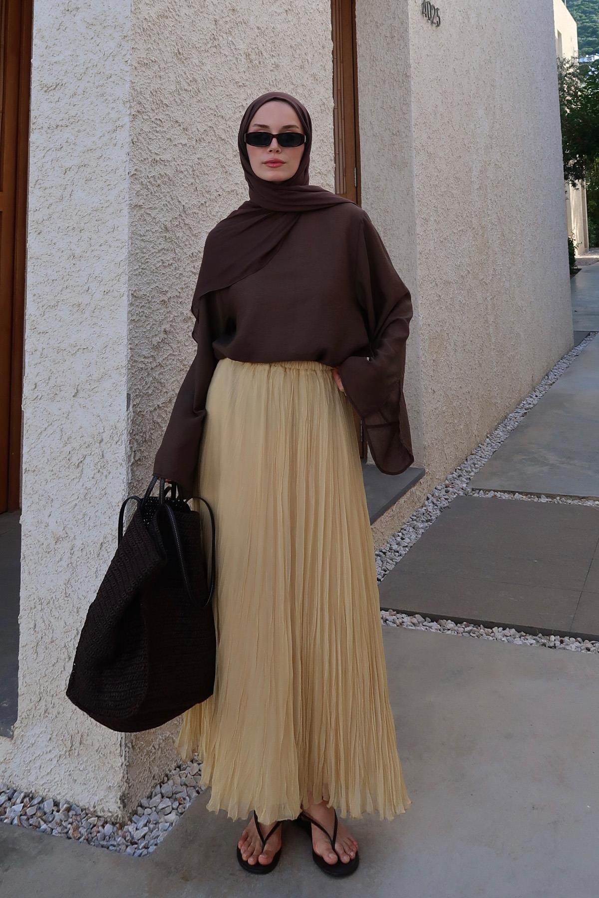Chiffon Skirt Yellow