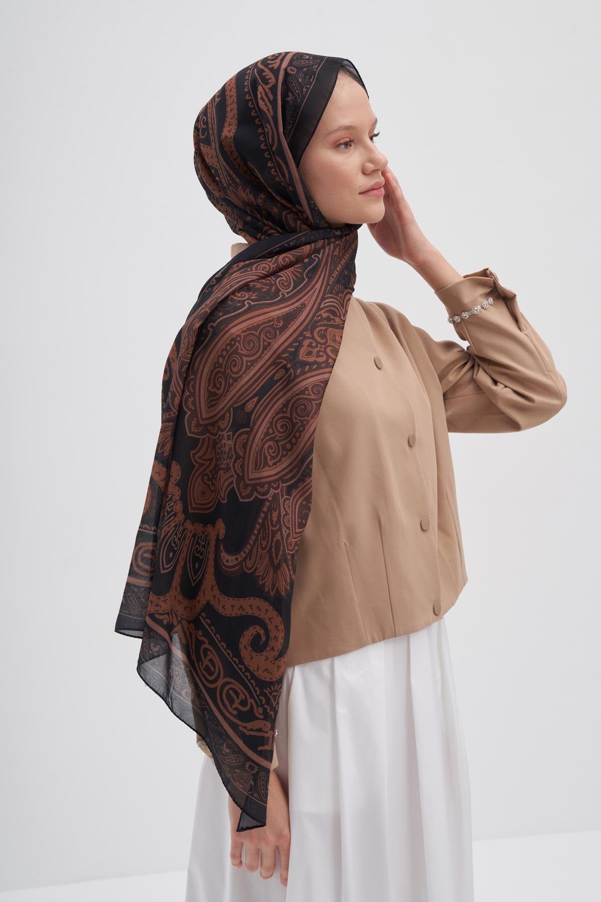 Vintage Copper Nilla Cotton Scarf