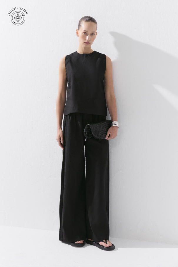 Linen Pants Black