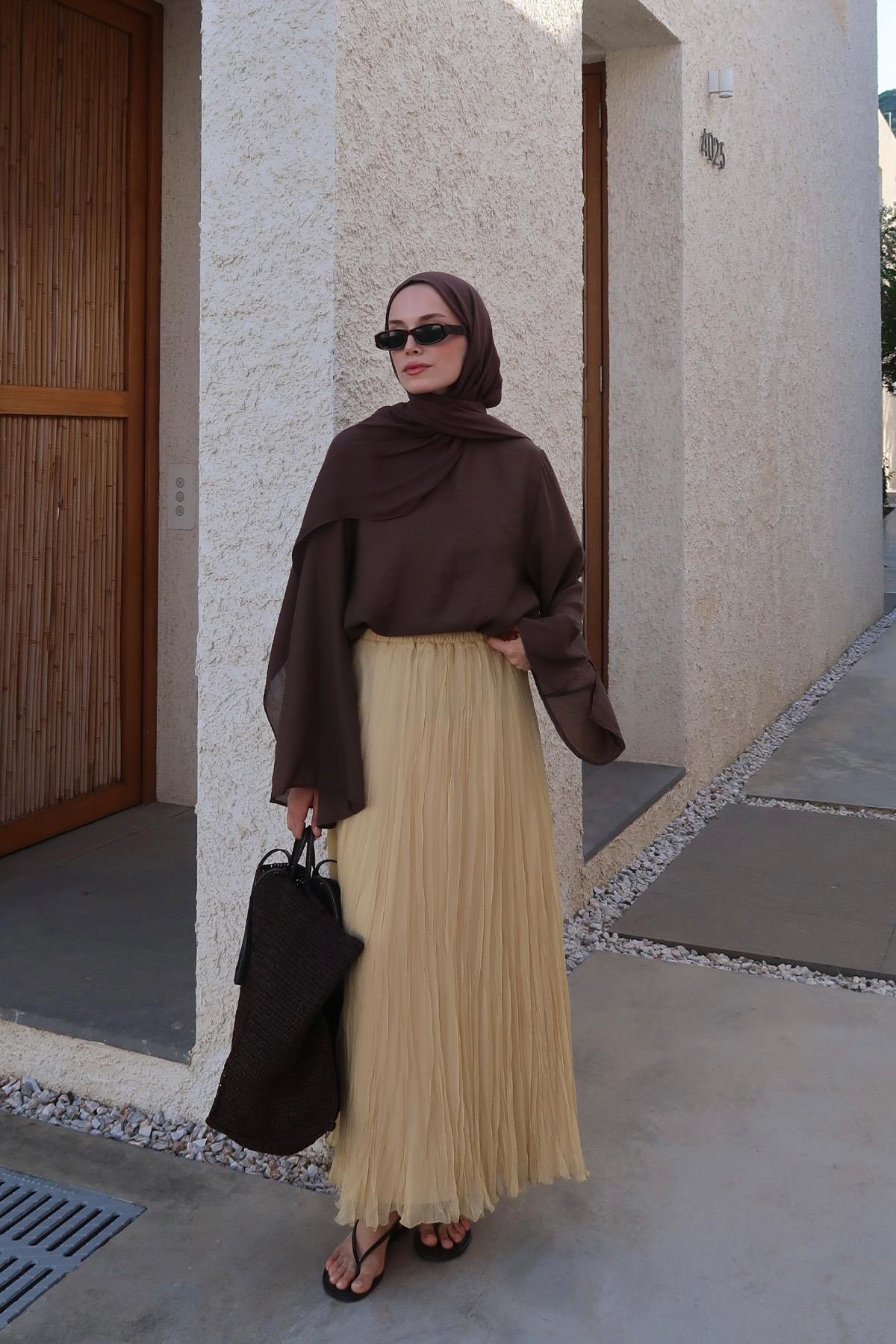 Chiffon Skirt Yellow
