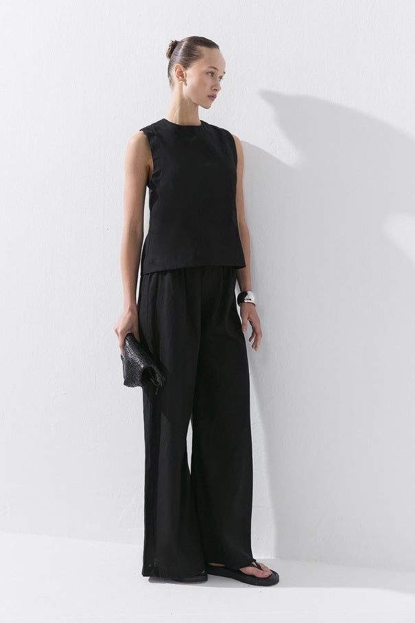 Linen Pants Black
