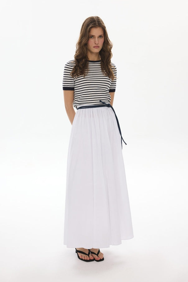 White Poplin Skirt