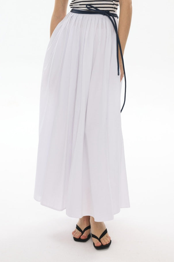 White Poplin Skirt