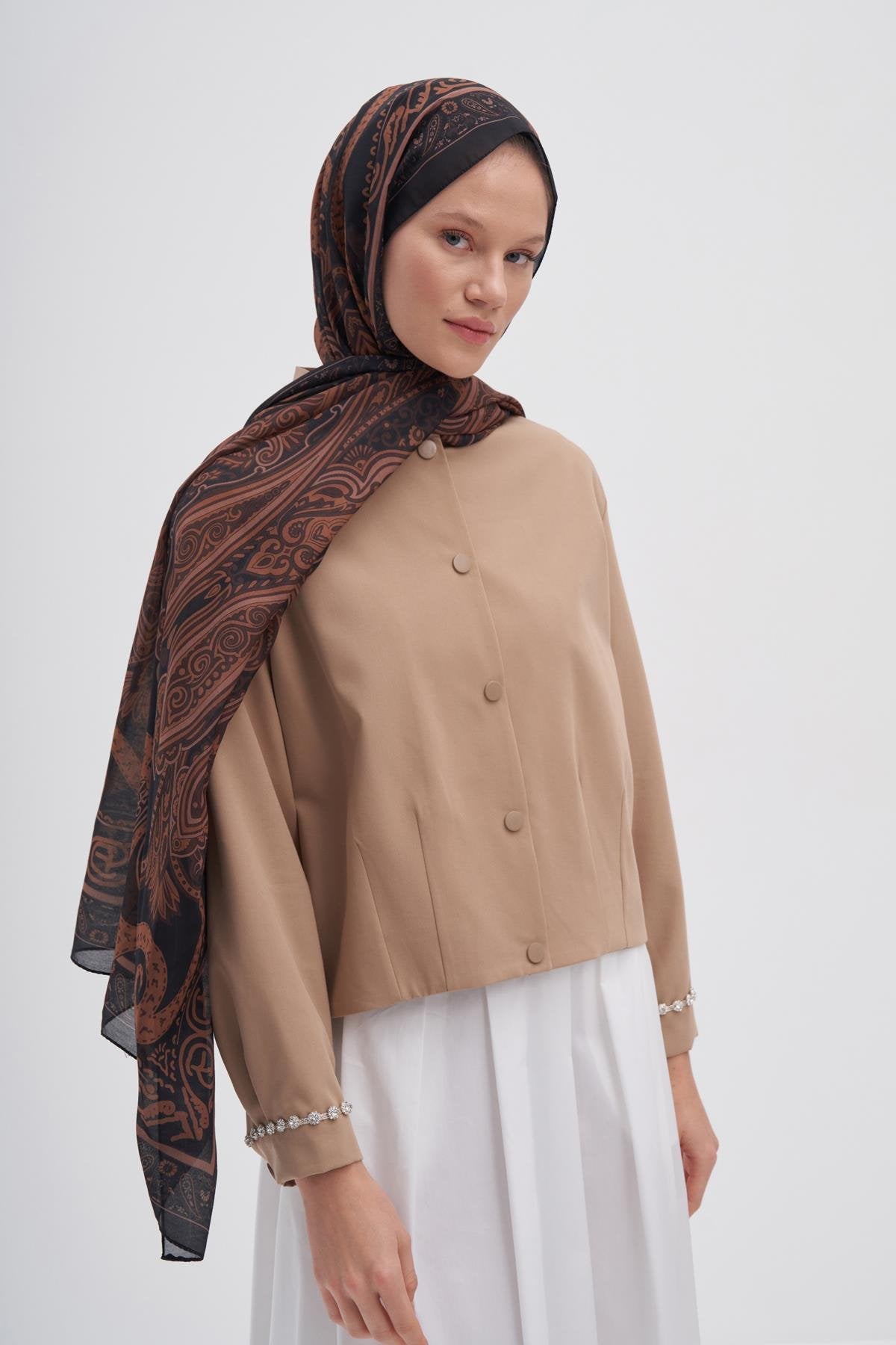 Vintage Copper Nilla Cotton Scarf