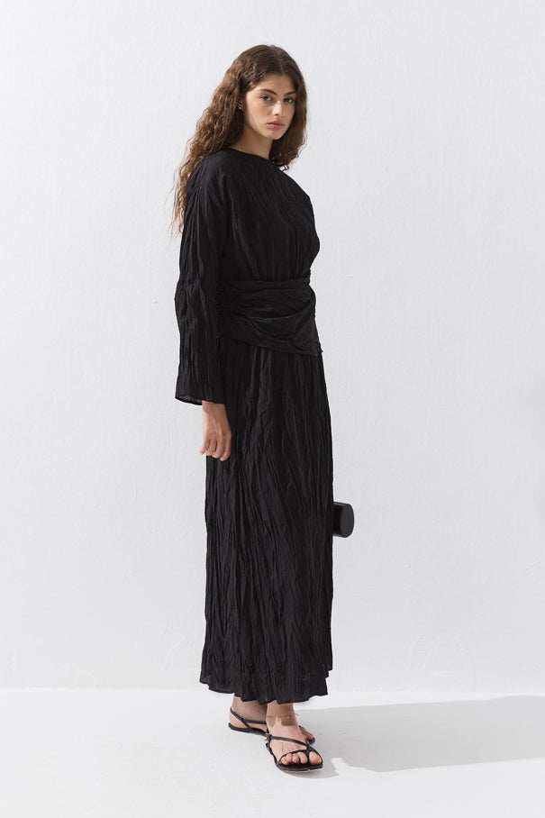 Crinkle Dress Black