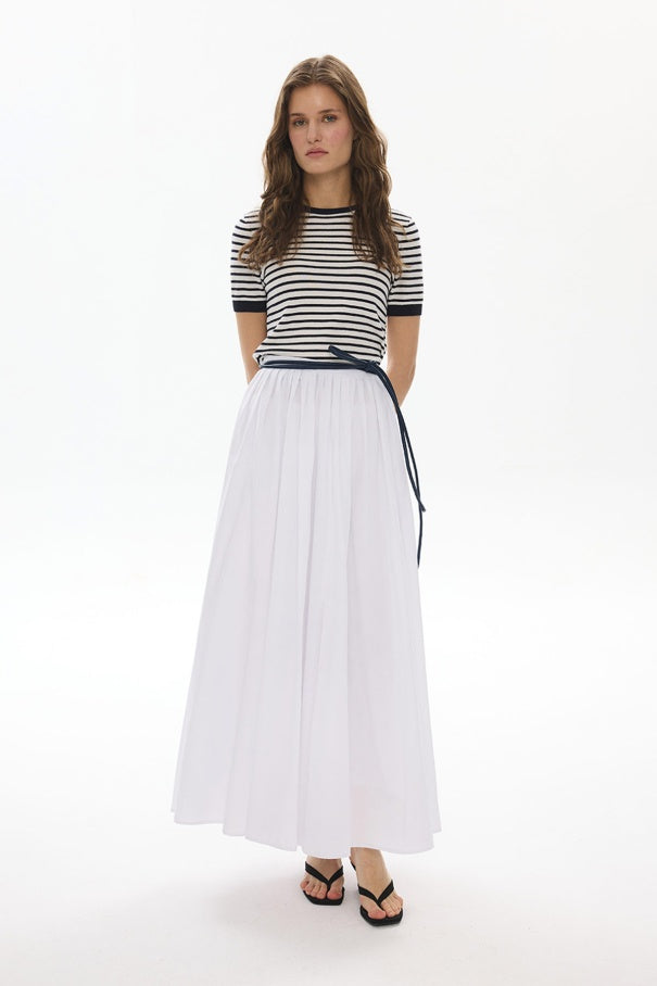 White Poplin Skirt