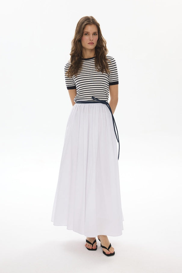 White Poplin Skirt