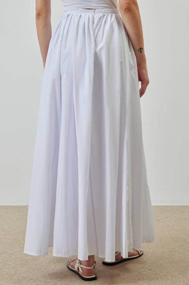 White Poplin Skirt