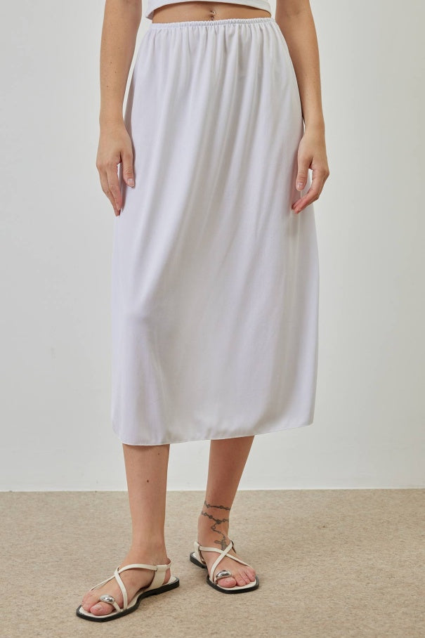 White Poplin Skirt