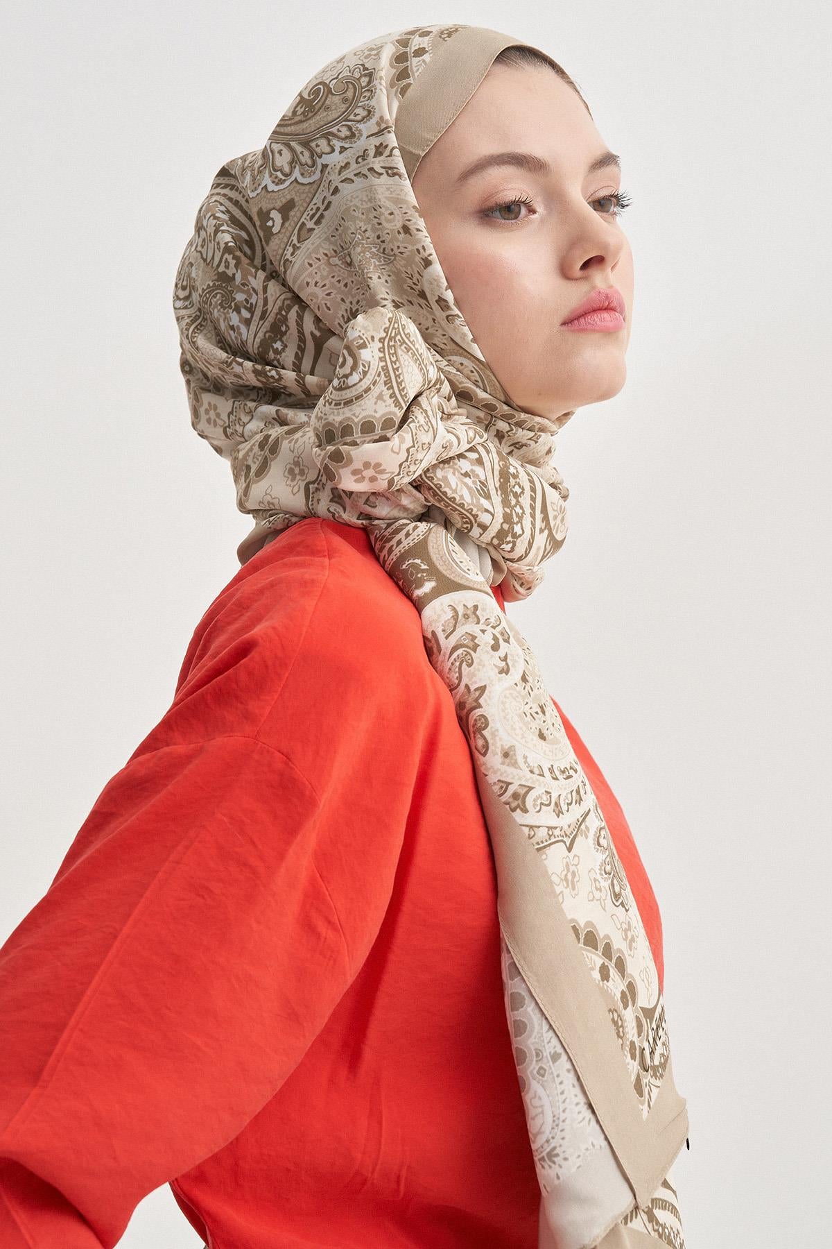 Nilla Cotton Scarf Rosella Cream