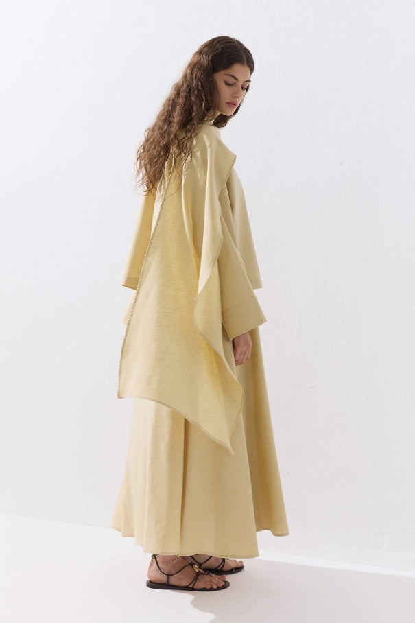 Cape Detail Blouse Beige