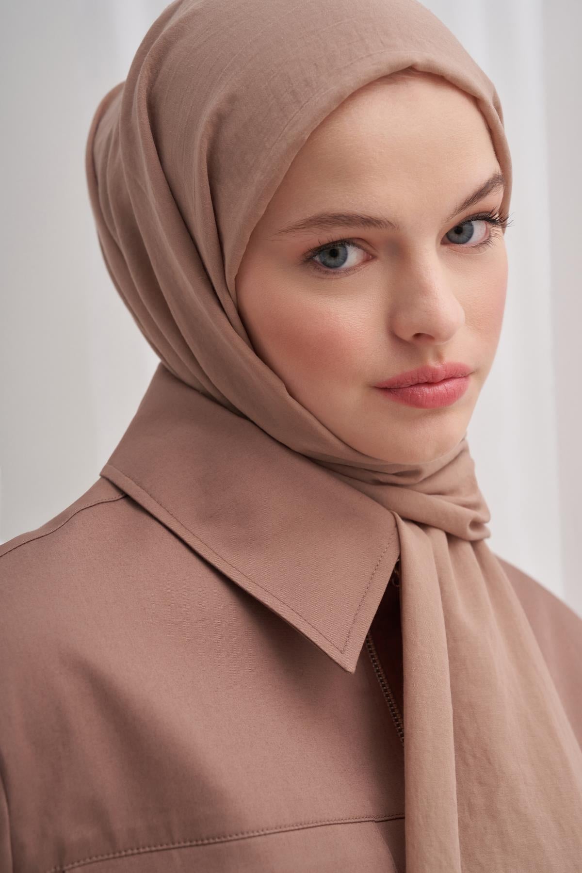 Organic Crinkled Scarf Taupe