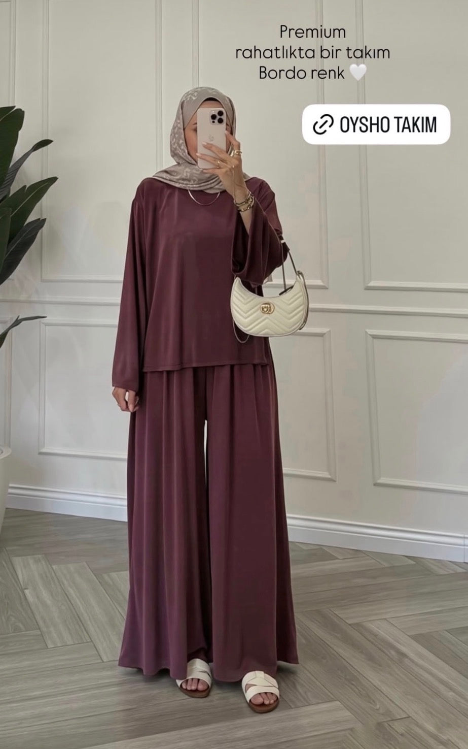 Oysho Twin-set Burgundy