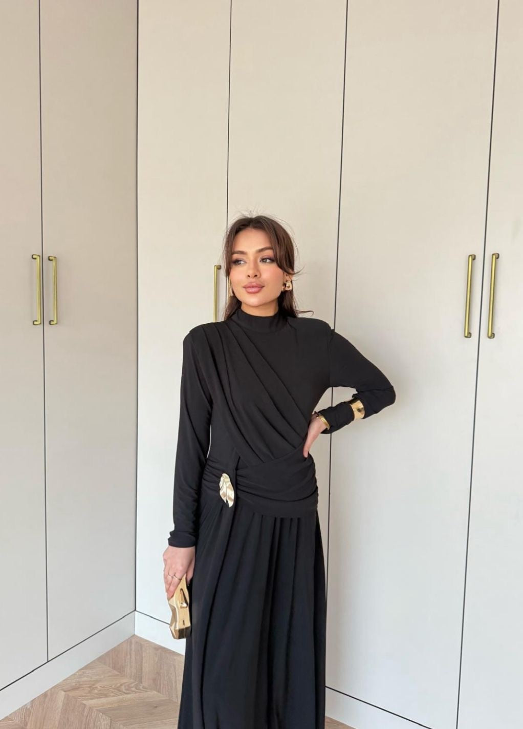Draped Dress Black
