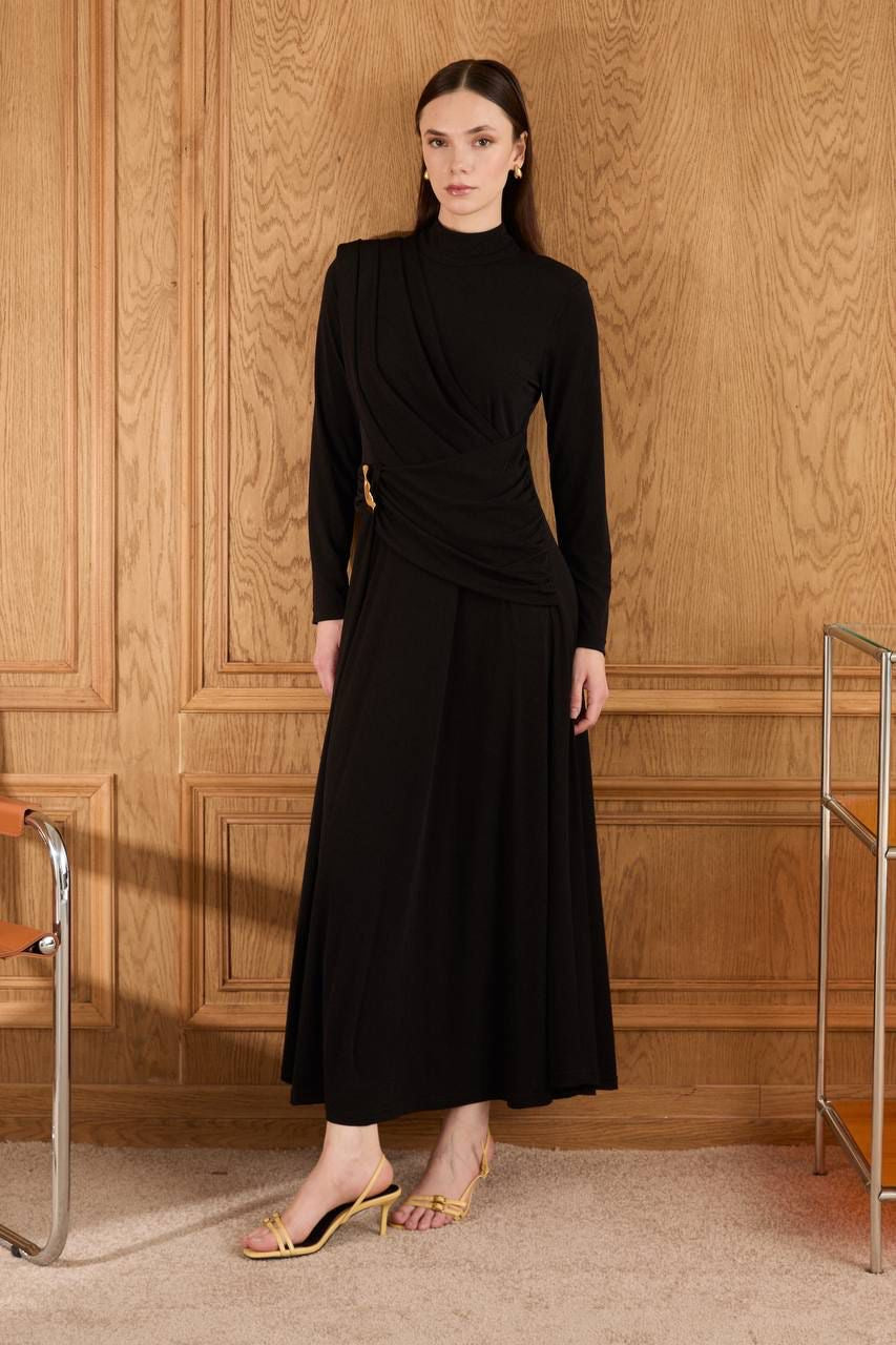 Draped Dress Black