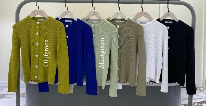 Tricot Vest Olive Green