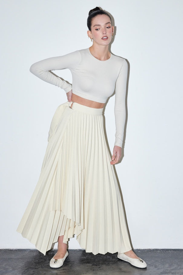 Premium Pleated Skirt Creme