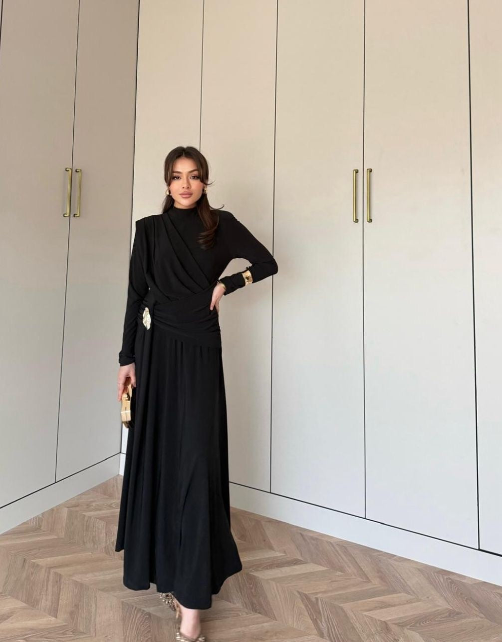 Draped Dress Black