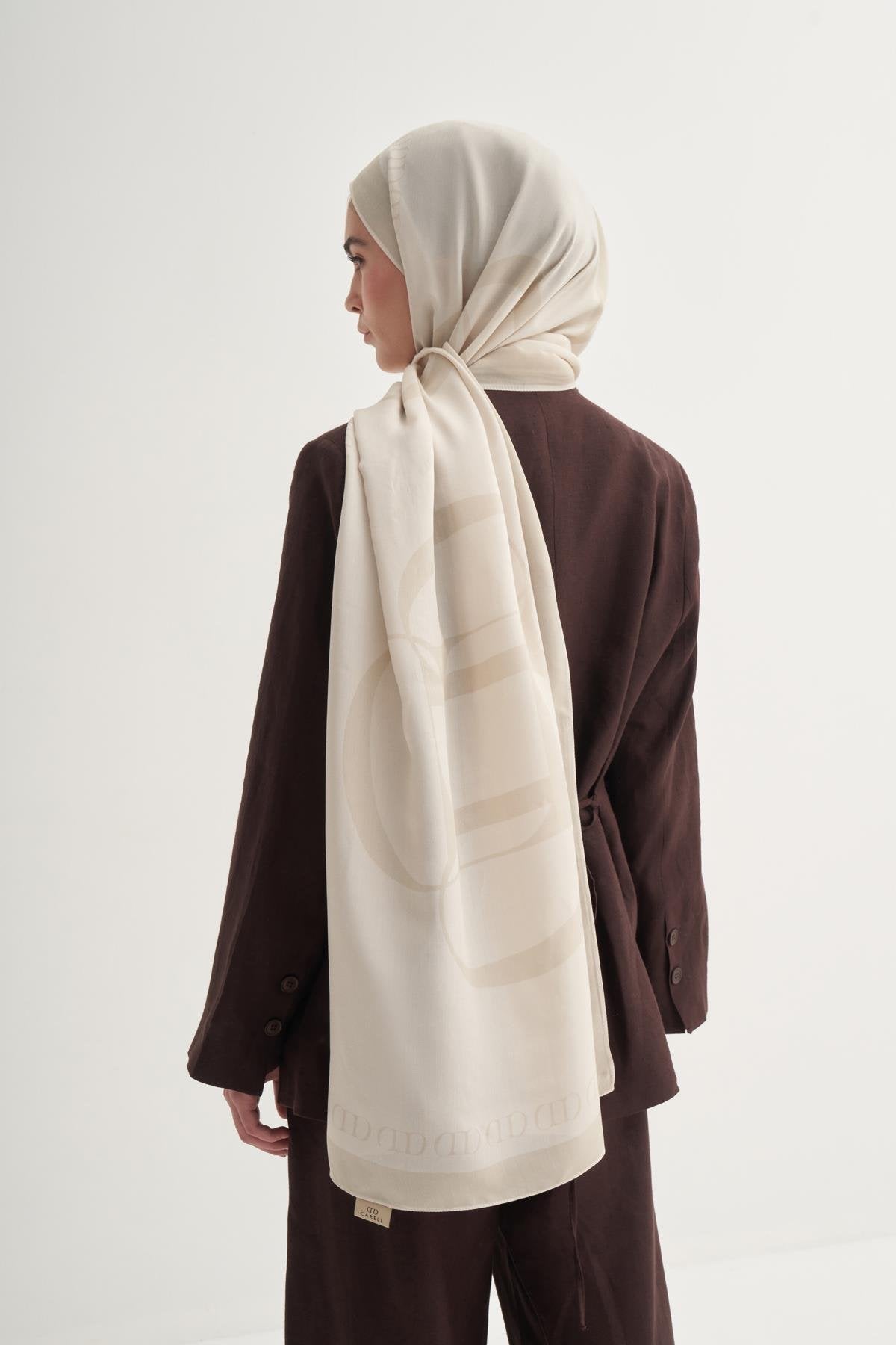 Monogram Scarf Crème