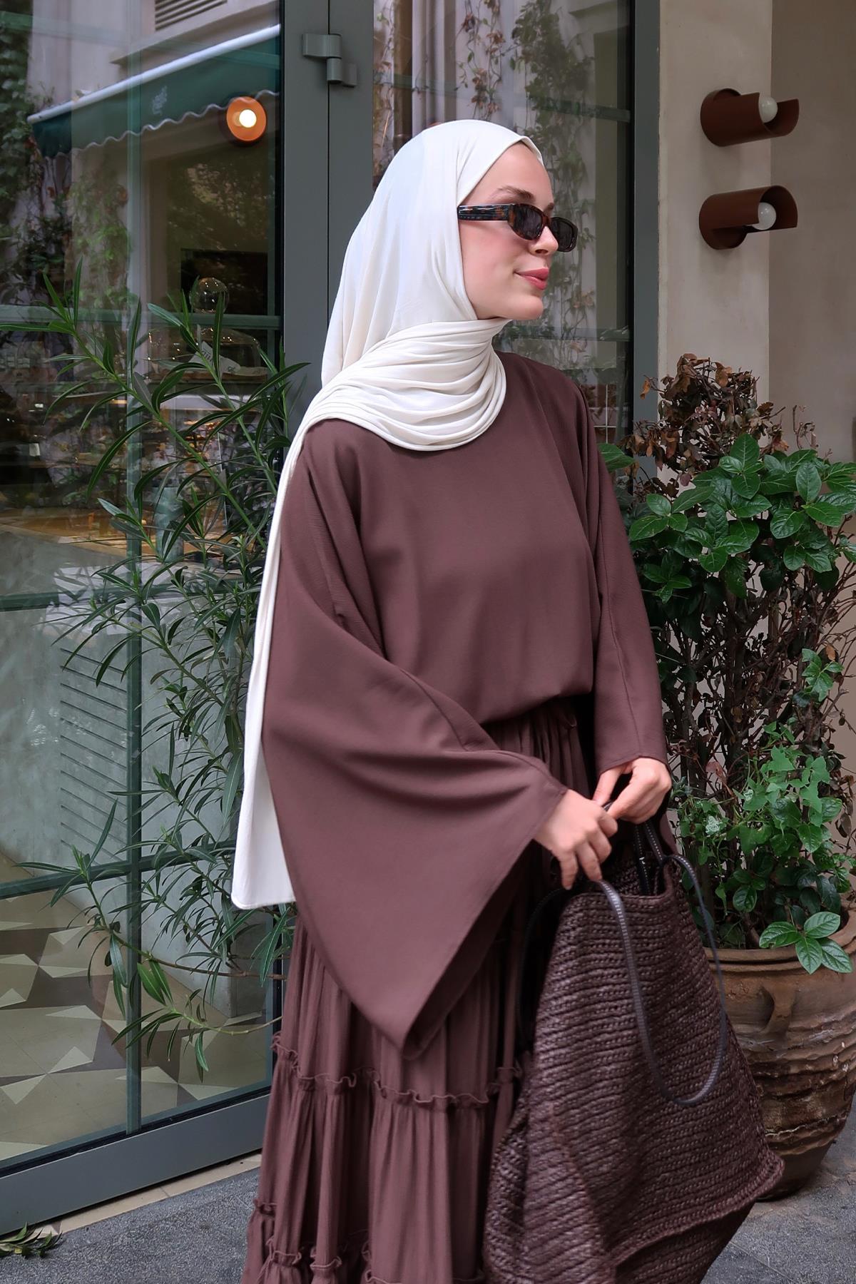 Dark brown blouse