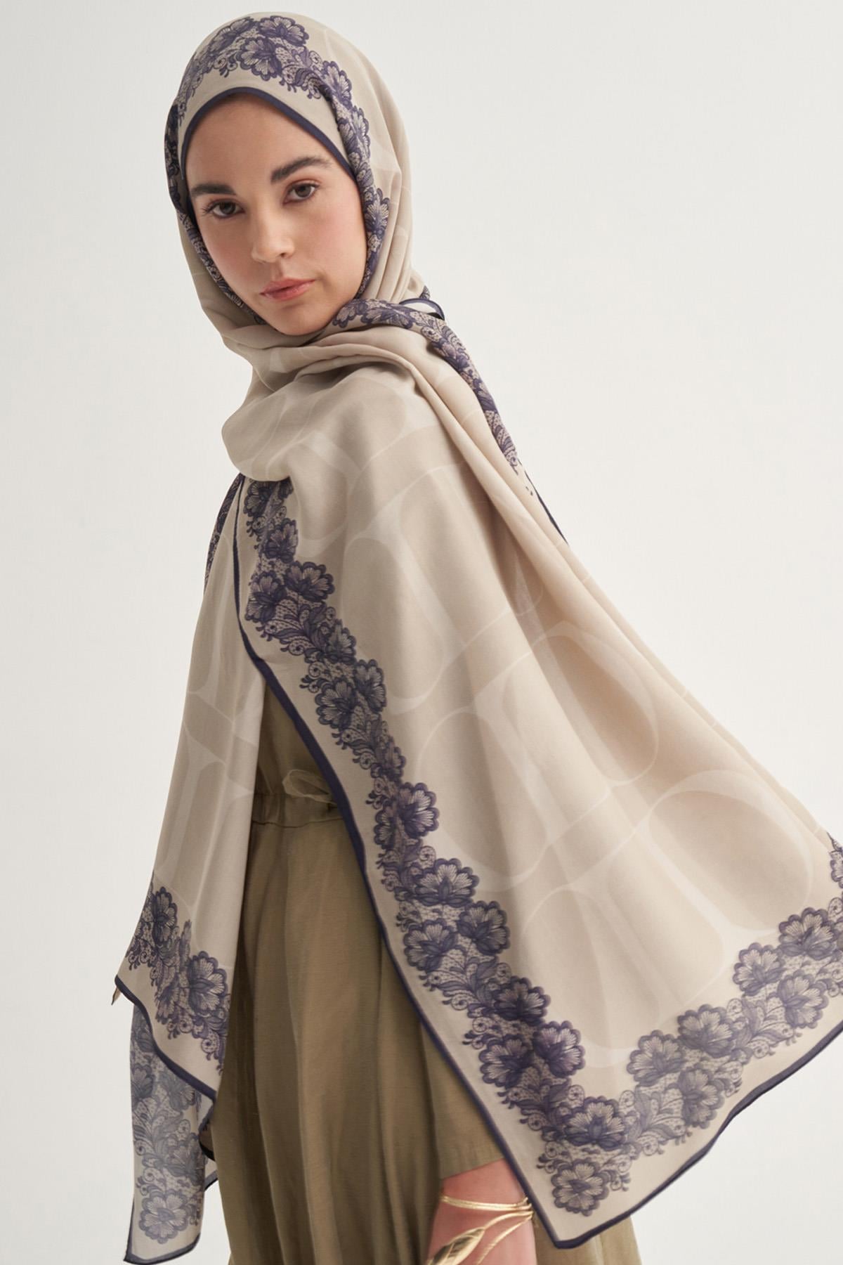 Floral Abaya & Scarf