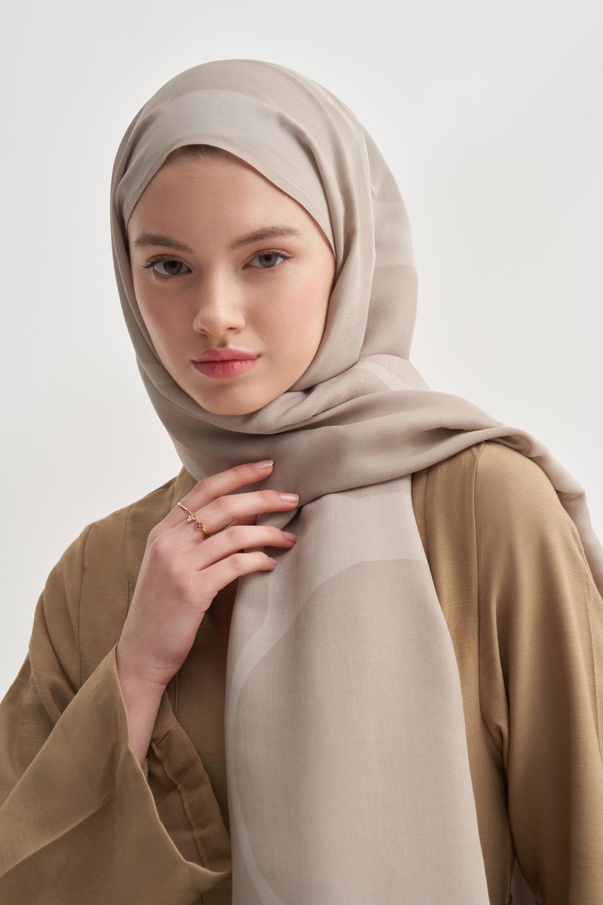 Monogram Scarf Latte