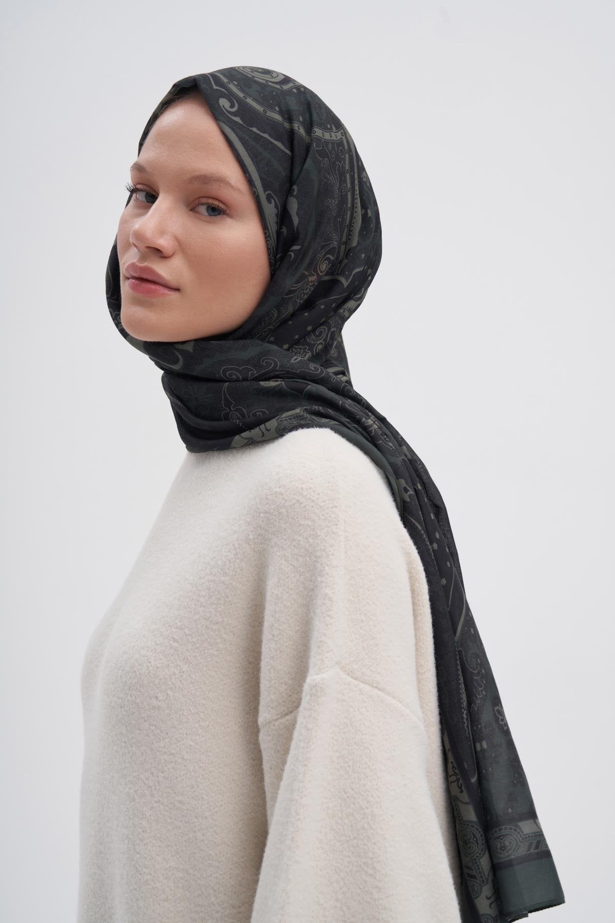 Marni Khaki Nilla Cotton Scarf