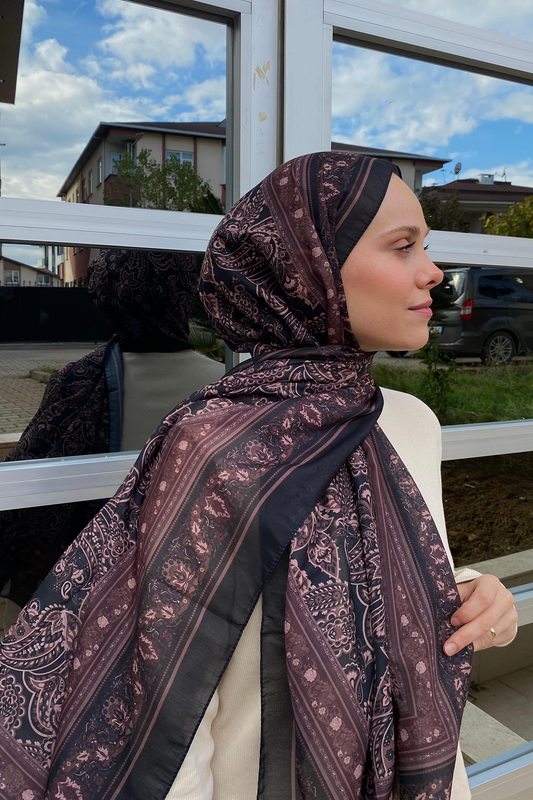 Ethnic Brown Nilla Cotton Scarf