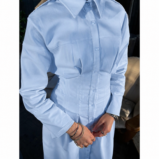Poplin Dress Blue