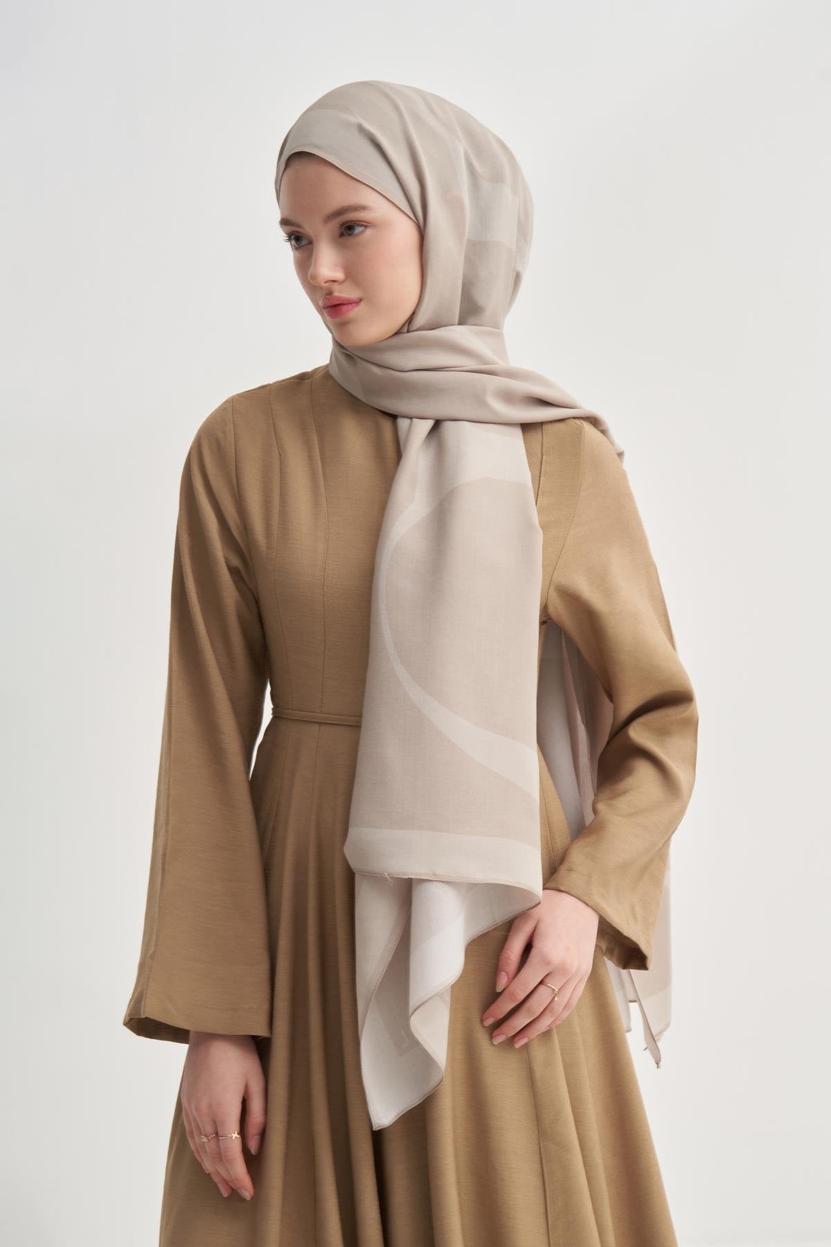 Monogram Scarf Latte