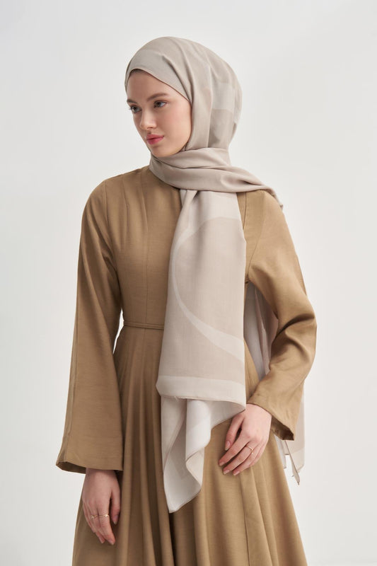 Monogram Scarf Latte