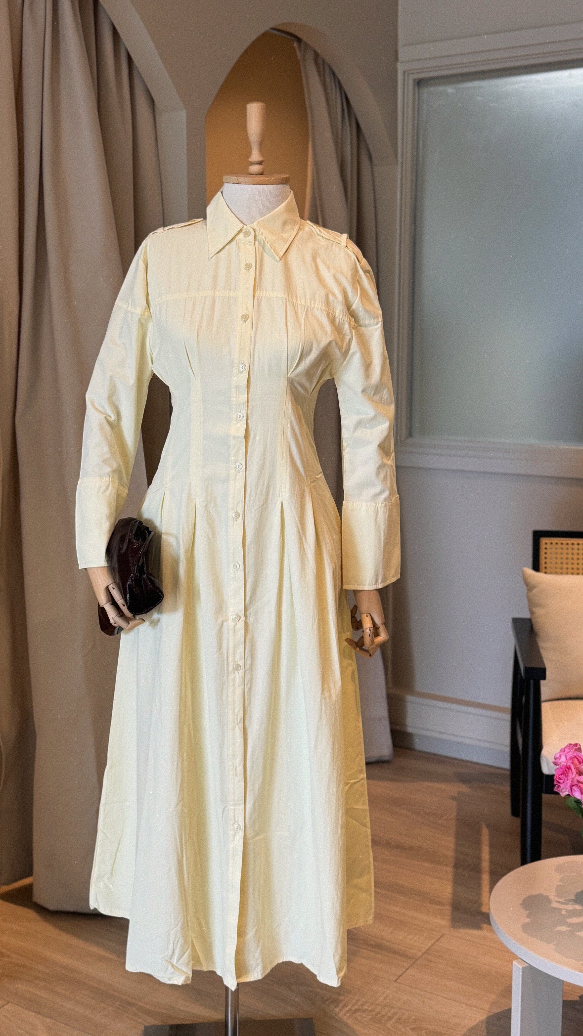 Poplin Dress Butter Yellow