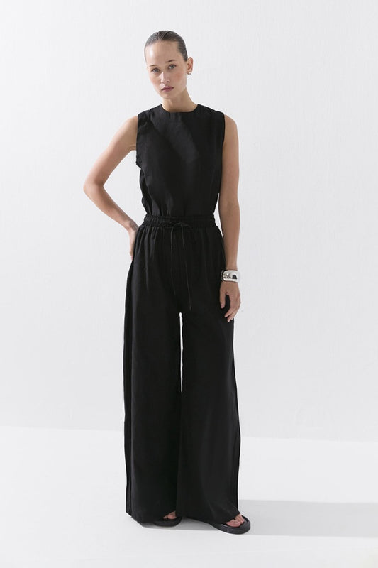 Linen Pants Black