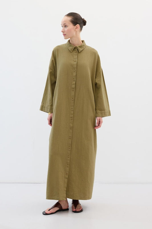 Linen Dress Khaki