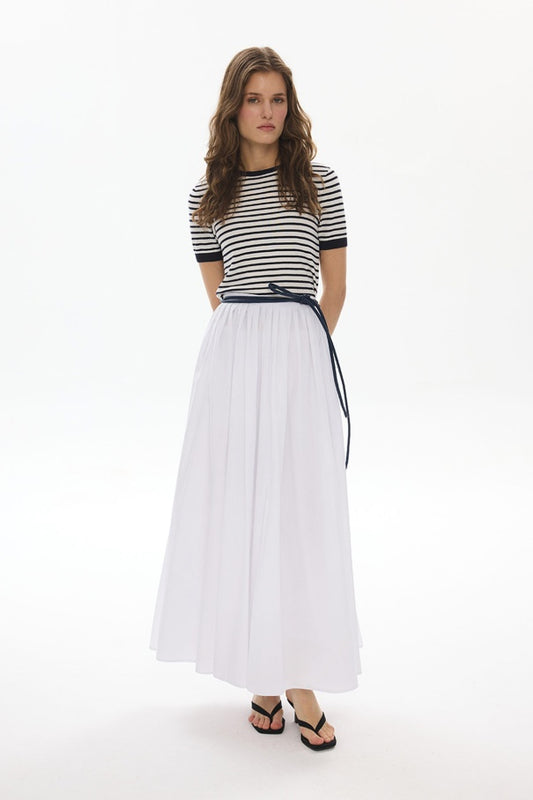 White Poplin Skirt
