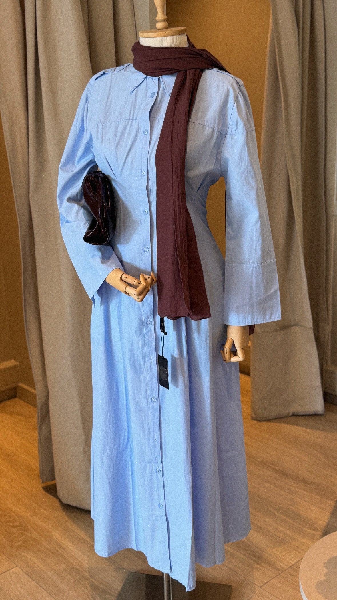 Poplin Dress Blue