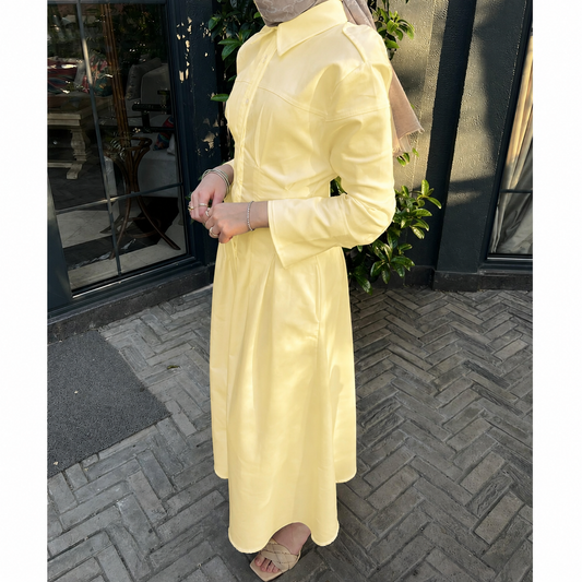 Poplin Dress Butter Yellow