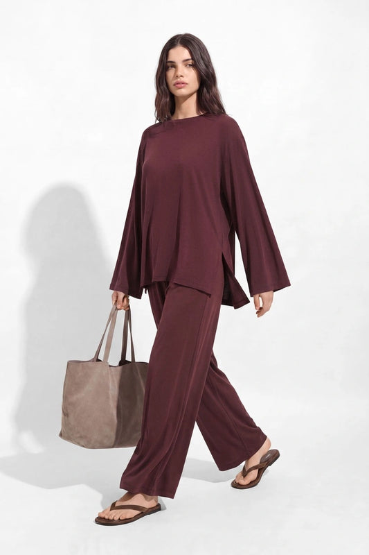 Oysho Twin-set Burgundy