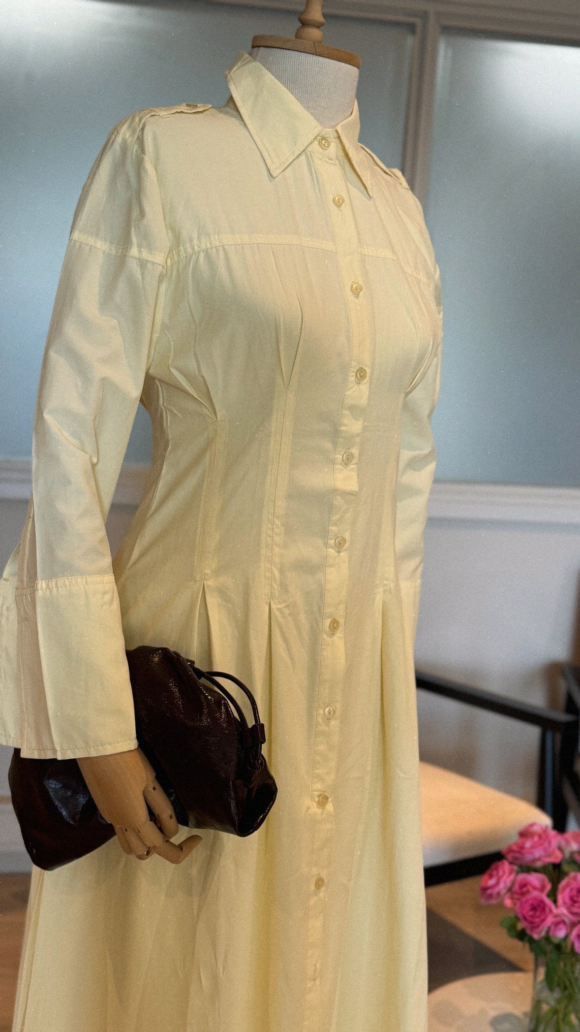 Poplin Dress Butter Yellow