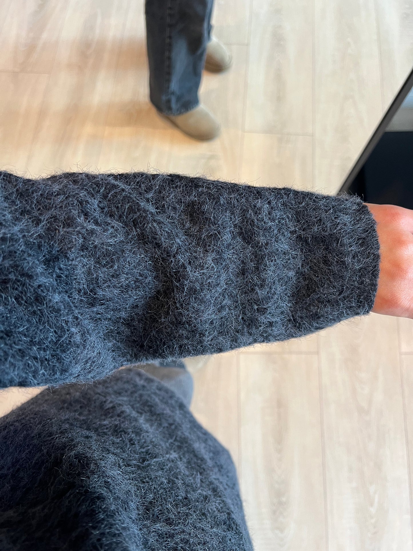 Melange navy blue sweater