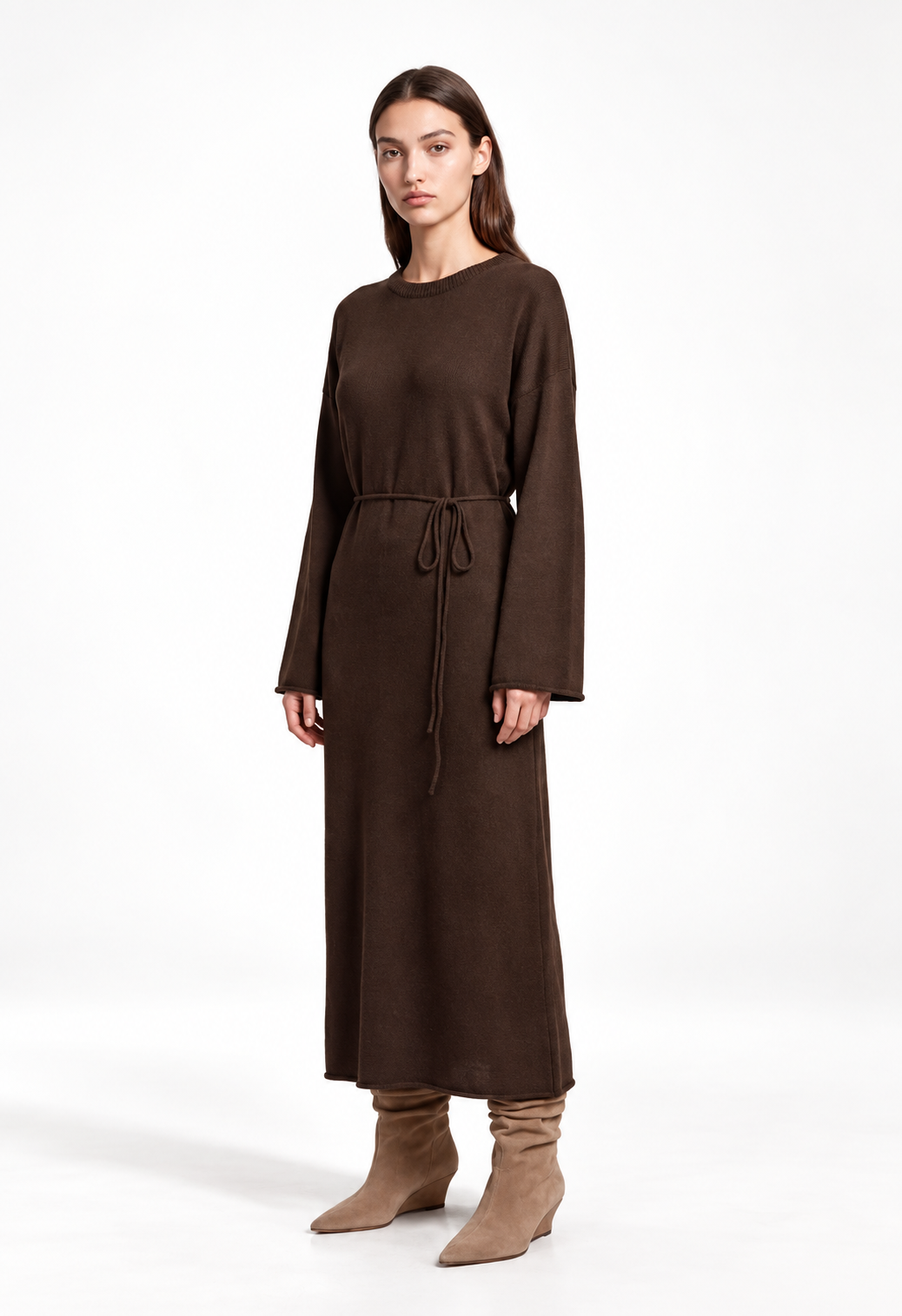 Brown Tricot Dress