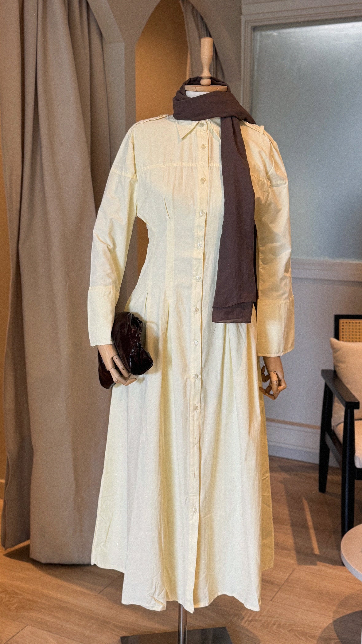 Poplin Dress Butter Yellow