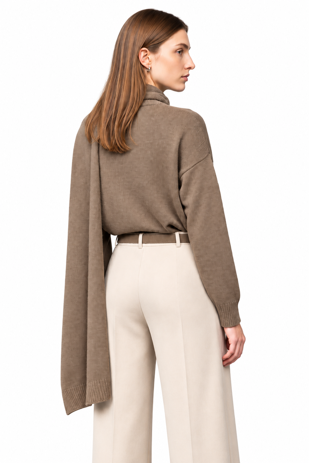 Cape Knit Sweater Taupe