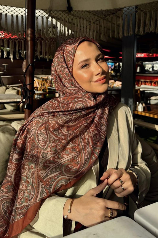 Nilla Cotton Scarf Ephesus Terracotta