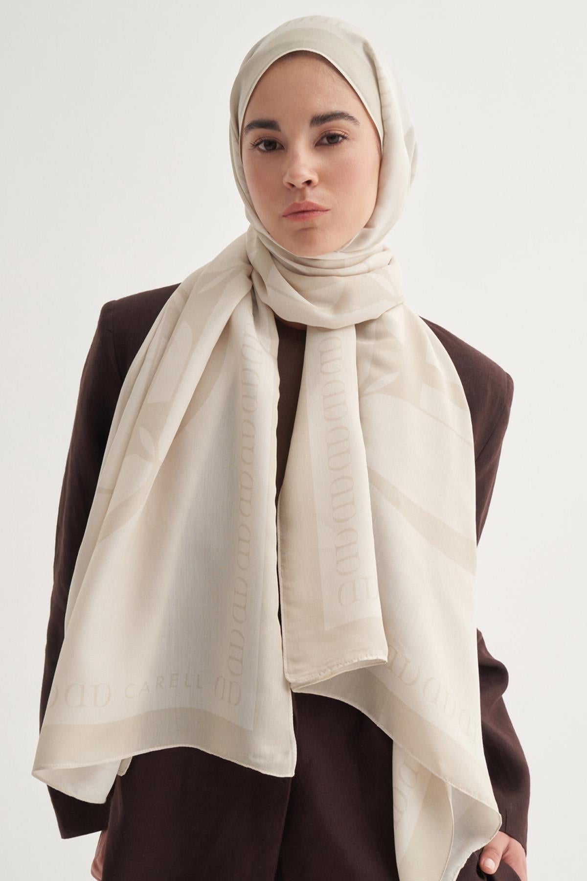 Monogram Scarf Crème