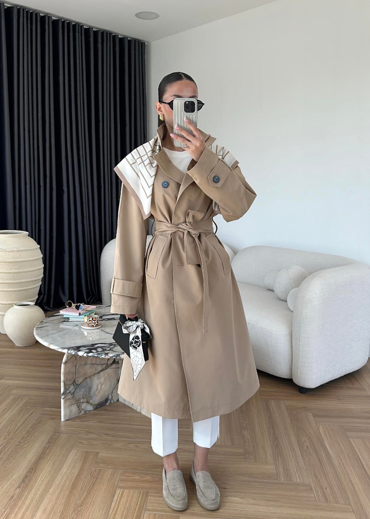 Cream Trench Coat