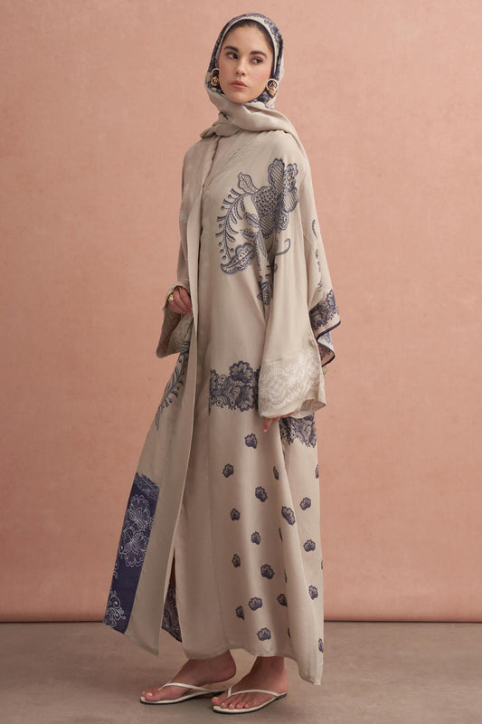 Floral Abaya & Scarf