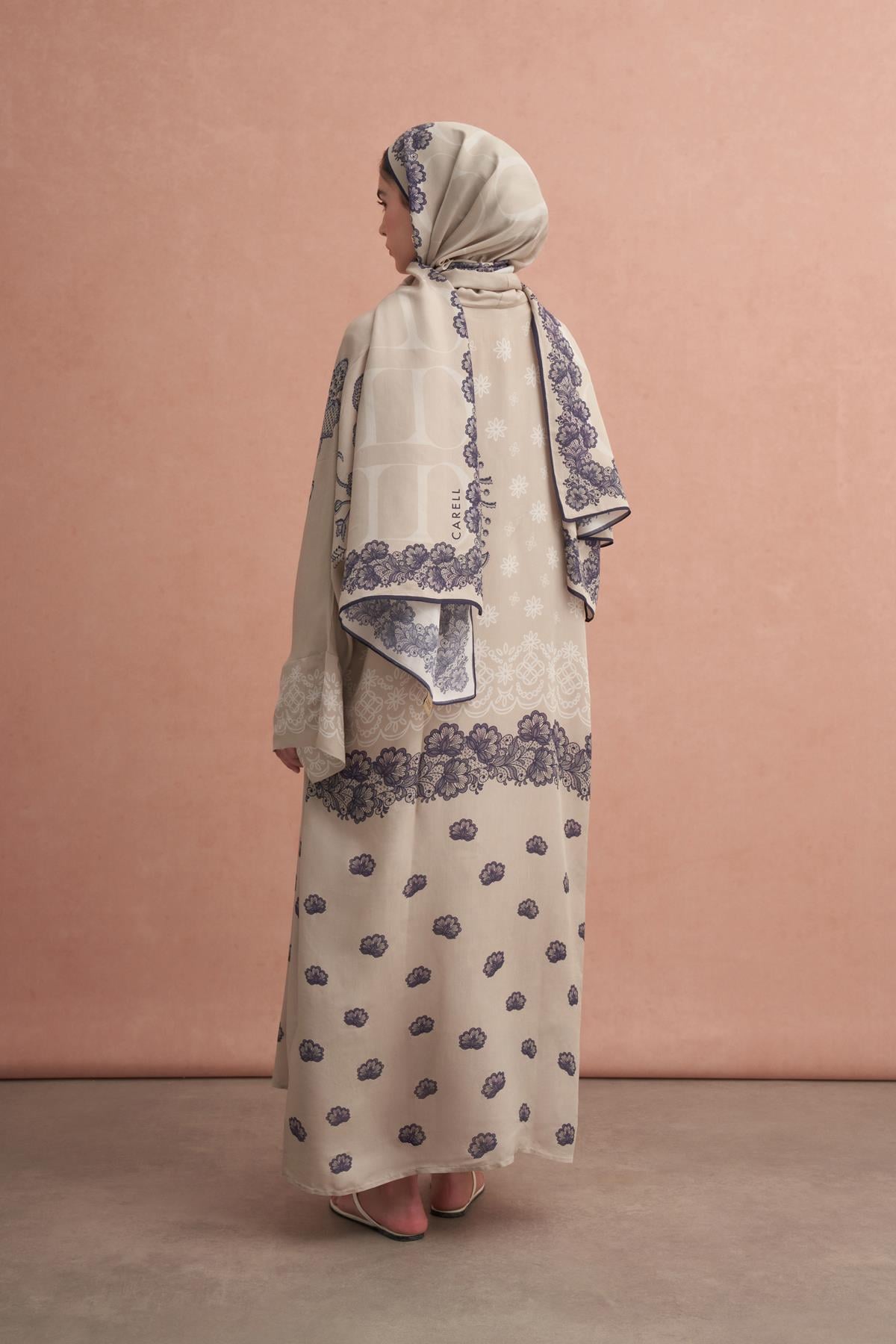 Floral Abaya & Scarf