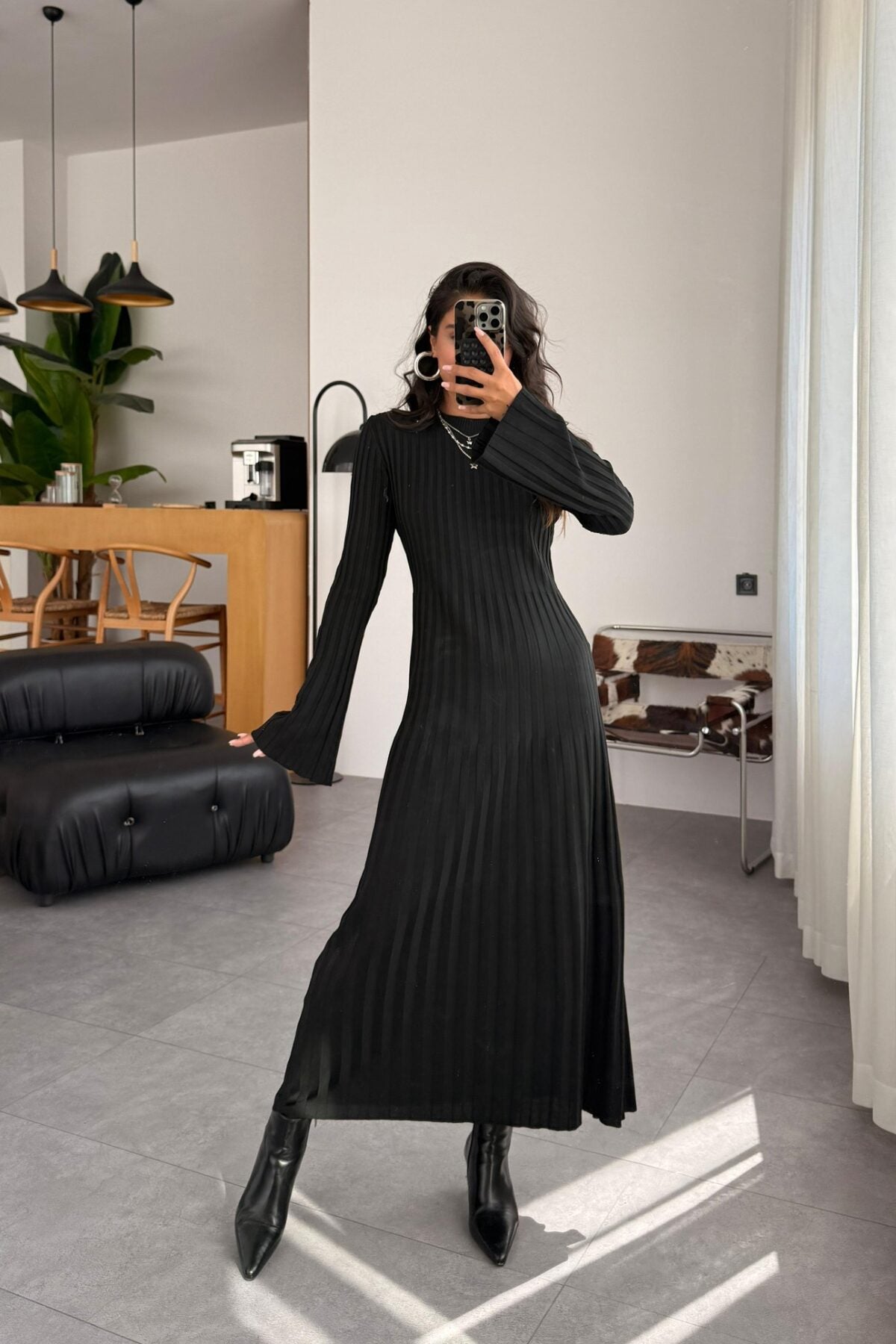 Premium Knit Dress Black